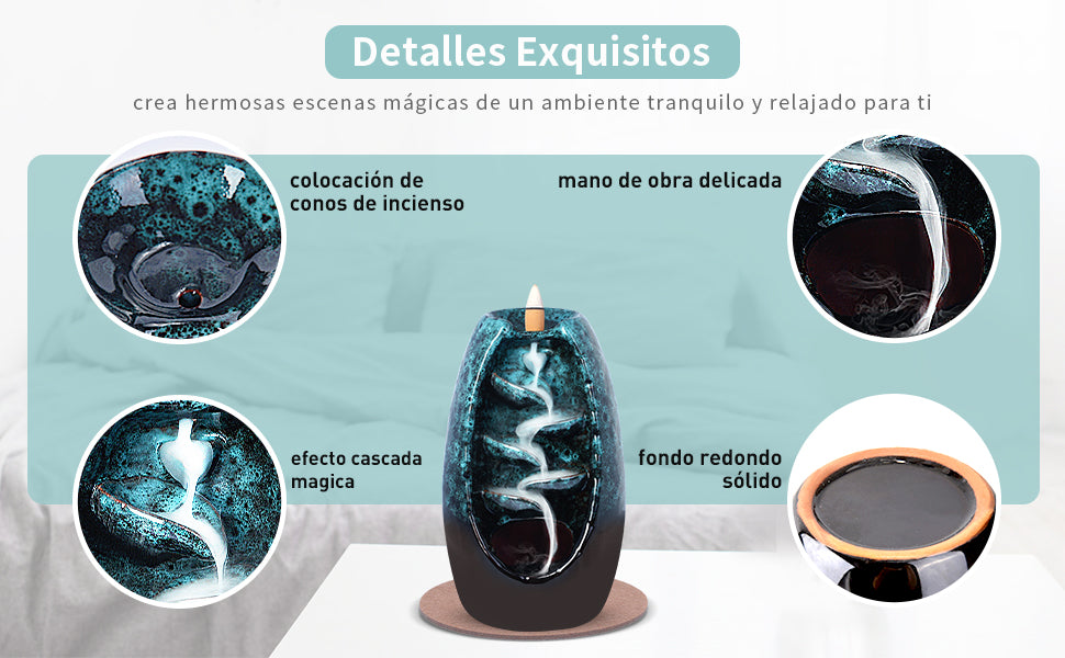 Cascada de Incienso Azul, Aromaterapia, Decoración de Hogar, Relajación en Casa, Incienso Azul, Ambiente Sereno, Bienestar Emocional, Regalo Aromático, Terapia de Aroma, Decoración Moderna, Cascada de Humo, Fragancia Relajante, Incienso Decorativo, Ambiente Tranquilo, Arte Aromático, Cascada Mística, Relax en Casa, Regalo Exclusivo, Ambiente de Calma, Cascada de Incienso Grande