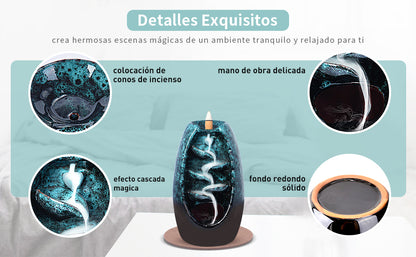 Cascada de Incienso Azul, Aromaterapia, Decoración de Hogar, Relajación en Casa, Incienso Azul, Ambiente Sereno, Bienestar Emocional, Regalo Aromático, Terapia de Aroma, Decoración Moderna, Cascada de Humo, Fragancia Relajante, Incienso Decorativo, Ambiente Tranquilo, Arte Aromático, Cascada Mística, Relax en Casa, Regalo Exclusivo, Ambiente de Calma, Cascada de Incienso Grande