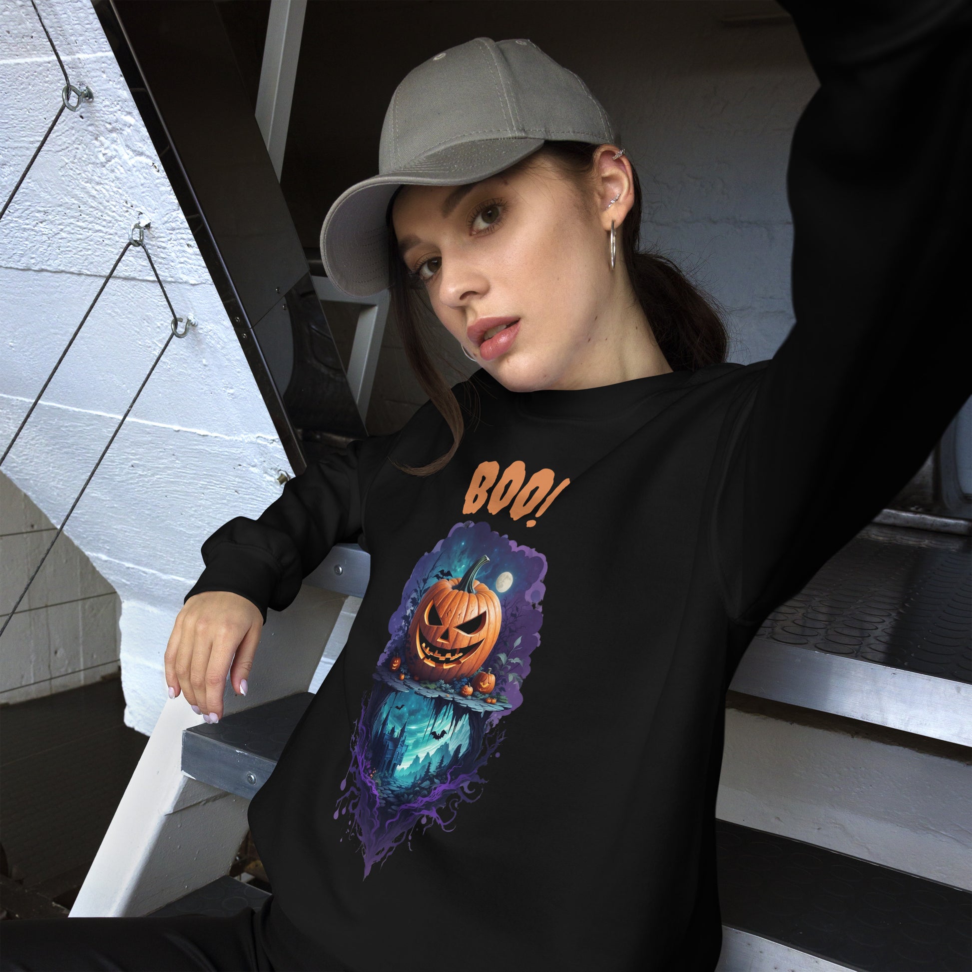 Sudadera Halloween, Estilo Gótico, Moda de Noche de Brujas, Sudadera Espeluznante, Diseño de Calabaza, Ropa de Terror, Moda Oscura, Sudadera de Calabaza, Noche Tenebrosa, Estilo de Pesadilla, Sudadera Escalofriante, Temporada de Fantasmas, Moda Misteriosa, Estilo de Caza de Brujas, Sudadera de Horror