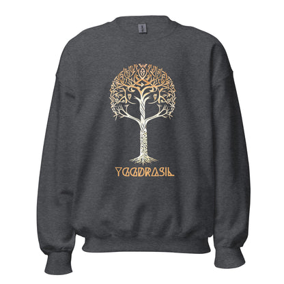 Árbol, Yggdrasil, Vida eterna, Sudadera, Sabiduría, Renacimiento, Raíces y ramas, Nueve mundos, Moda mitológica, Mitología nórdica, Misterio, Leyenda, Historia nórdica, Espiritualidad, Conexión cósmica