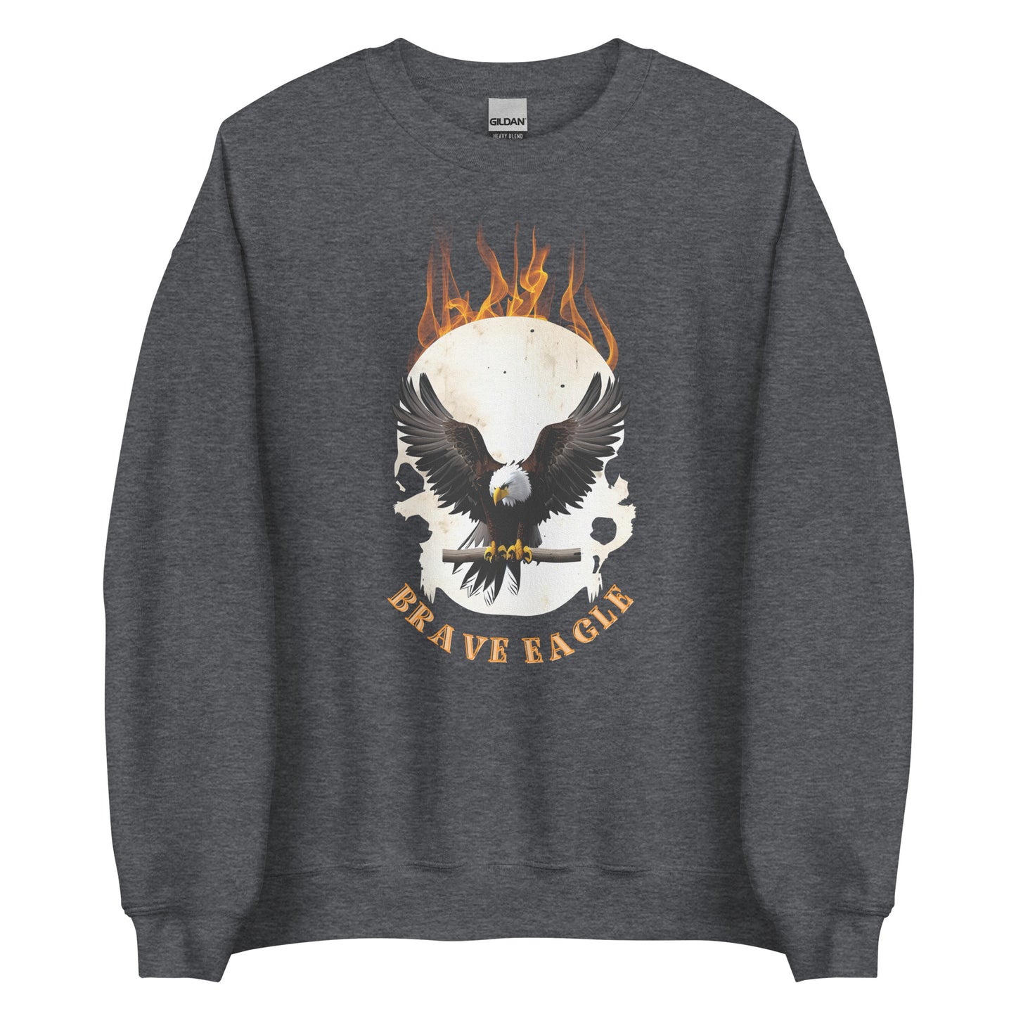 ÁGUILA VALIENTE CALAVERA Y FUEGO Sudadera unisex