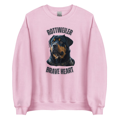 Sudadera, Rottweiler, Brave Heart, Perro, Moda canina, Estilo audaz, Diseño de animal, Protector, Fuerza, Lealtad, Moda urbana, Ropa de declaración, Mascota, Moda callejera, Estampado de perro, Sudadera con diseño, Mensaje potente, Estilo único, Atuendo con actitud, Ropa de declaración