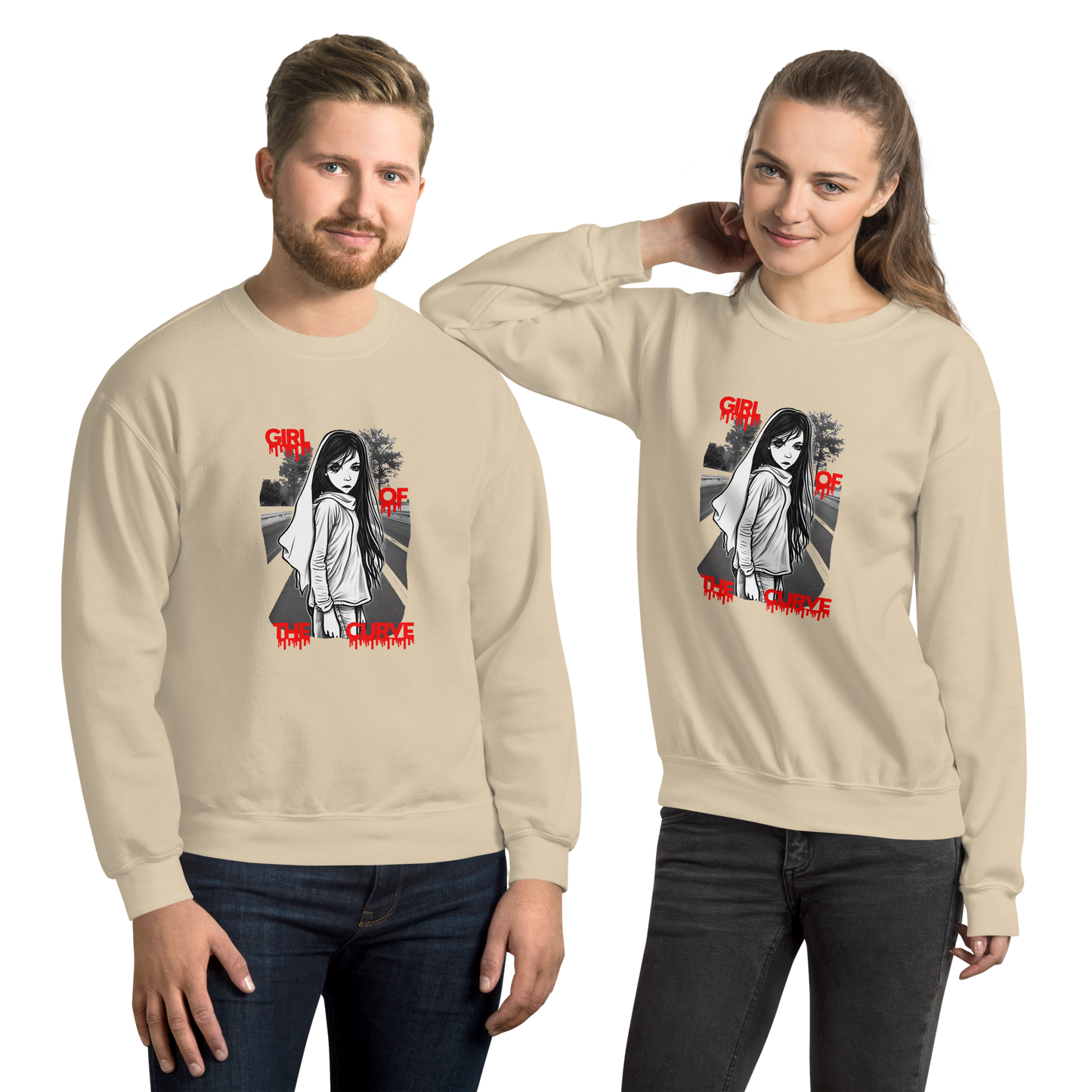 Ghost Curve Girl Unisex Sweatshirt