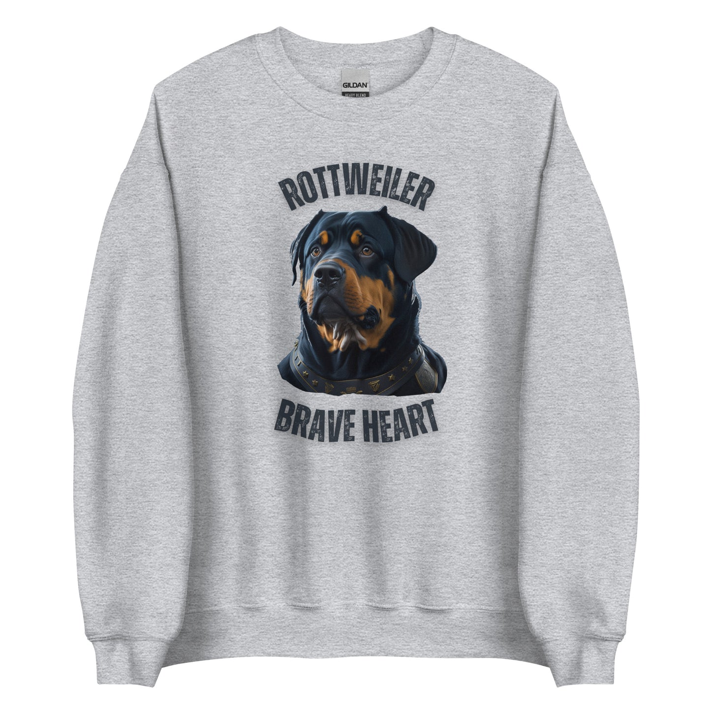 Sudadera, Rottweiler, Brave Heart, Perro, Moda canina, Estilo audaz, Diseño de animal, Protector, Fuerza, Lealtad, Moda urbana, Ropa de declaración, Mascota, Moda callejera, Estampado de perro, Sudadera con diseño, Mensaje potente, Estilo único, Atuendo con actitud, Ropa de declaración