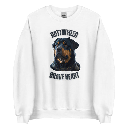 Sudadera, Rottweiler, Brave Heart, Perro, Moda canina, Estilo audaz, Diseño de animal, Protector, Fuerza, Lealtad, Moda urbana, Ropa de declaración, Mascota, Moda callejera, Estampado de perro, Sudadera con diseño, Mensaje potente, Estilo único, Atuendo con actitud, Ropa de declaración