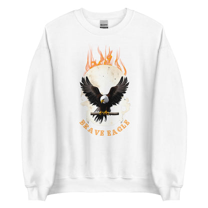 ÁGUILA VALIENTE CALAVERA Y FUEGO Sudadera unisex