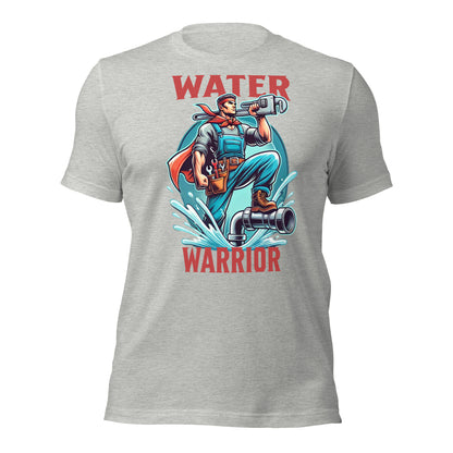 trabajador del agua, solución de tuberías, ropa divertida, regalo para fontanero, regalo original, instalador de tuberías, guerrero del agua, fontanero, diseño divertido, camiseta profesional, camiseta de manga corta, camiseta de fontanero, camisetas casuales