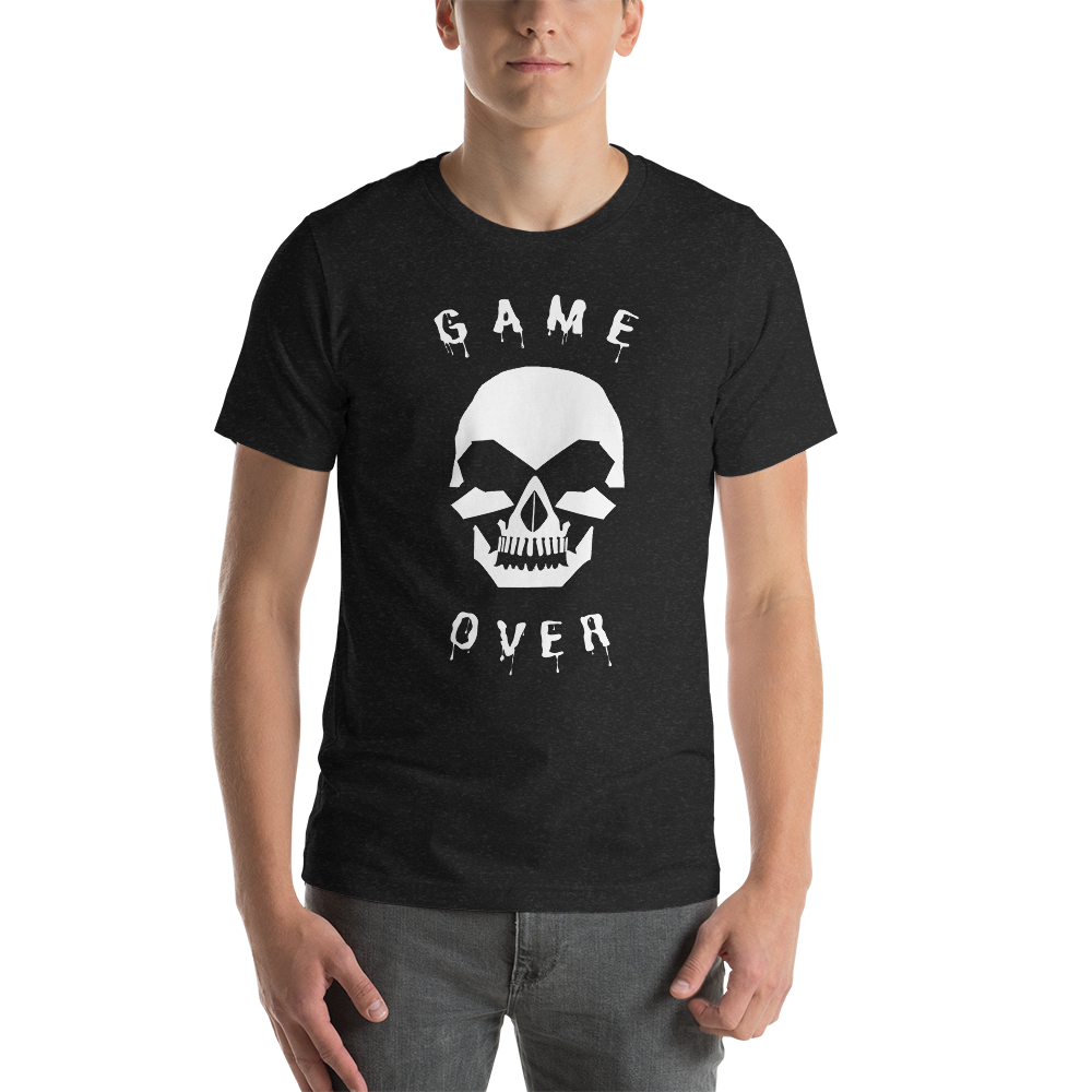 💀 GAME OVER: Camiseta de manga corta con calavera🎮