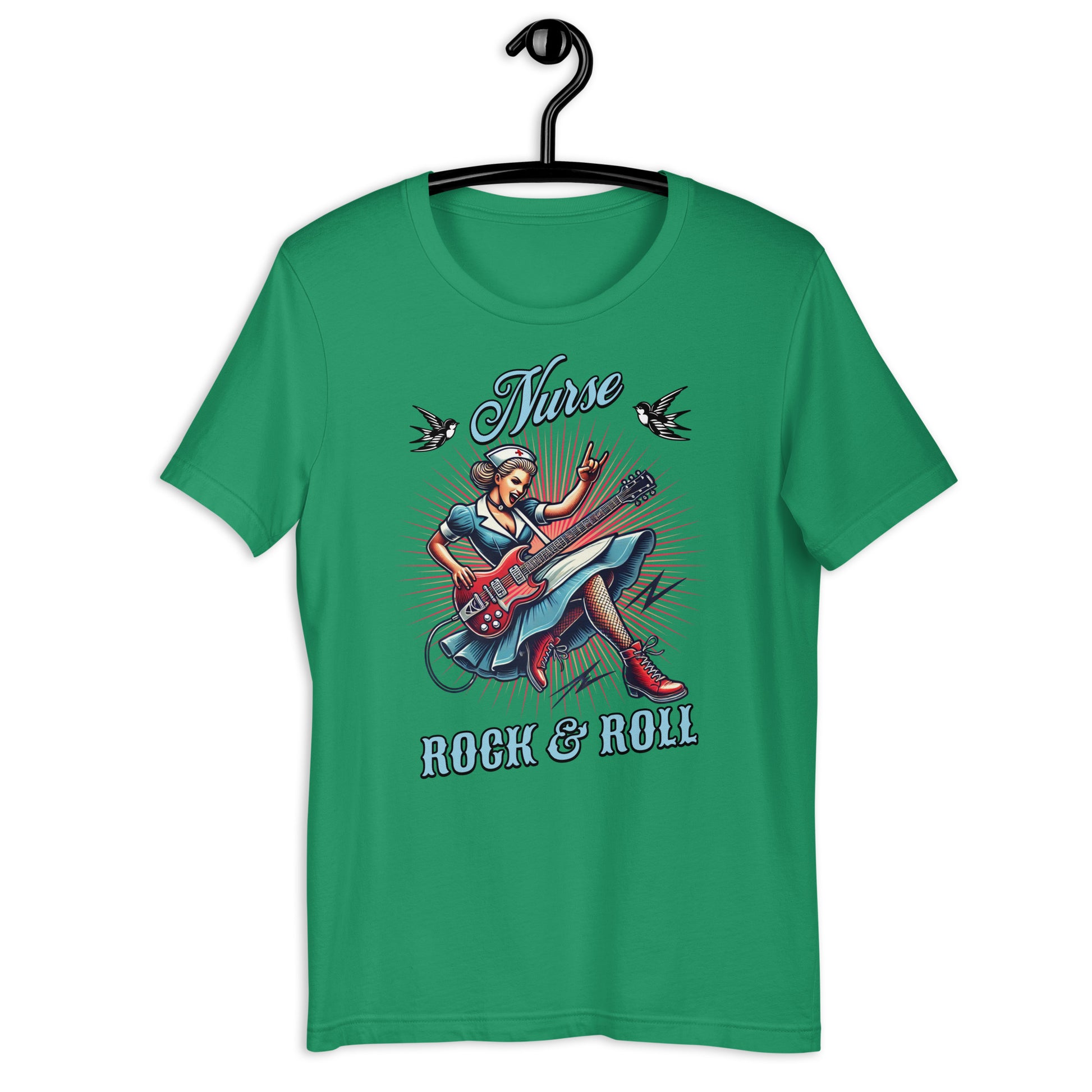 enfermera, camiseta enfermera, regalo para enfermera, rock and roll, estilo vintage, ropa de enfermería, enfermera profesional, enfermera poderosa, cuidado de la salud, camiseta retro, moda enfermera, enfermera rockera, regalo de sanación