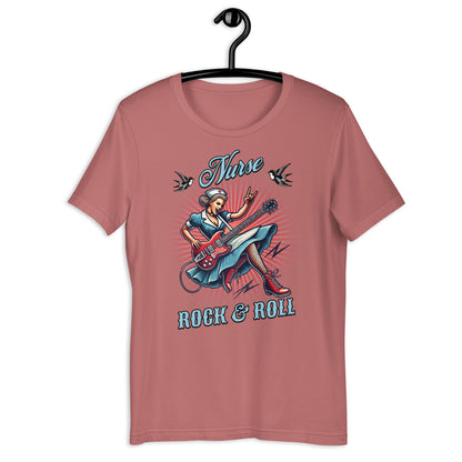 enfermera, camiseta enfermera, regalo para enfermera, rock and roll, estilo vintage, ropa de enfermería, enfermera profesional, enfermera poderosa, cuidado de la salud, camiseta retro, moda enfermera, enfermera rockera, regalo de sanación