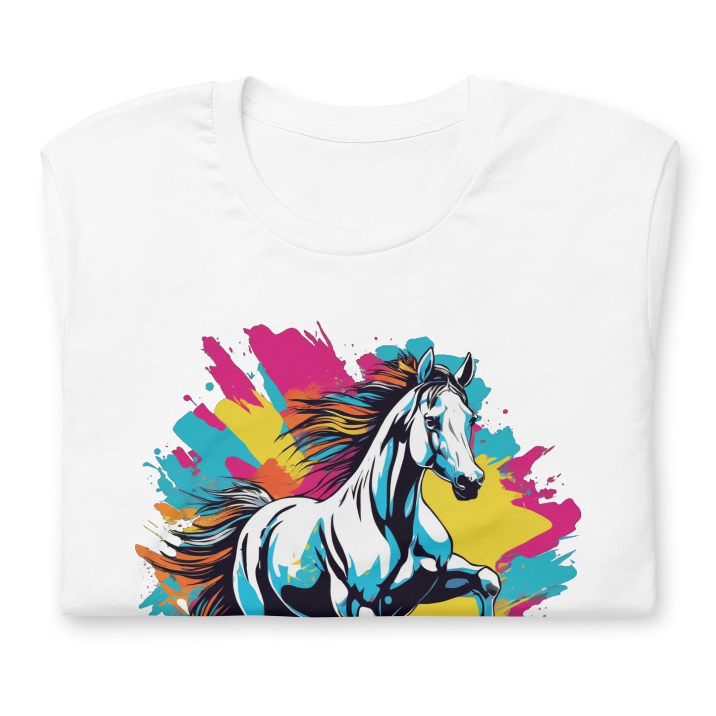 CABALLO MULTICOLOR Camiseta de manga corta unisex