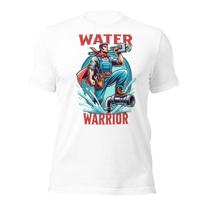 trabajador del agua, solución de tuberías, ropa divertida, regalo para fontanero, regalo original, instalador de tuberías, guerrero del agua, fontanero, diseño divertido, camiseta profesional, camiseta de manga corta, camiseta de fontanero, camisetas casuales